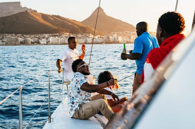 Cape Town: Sunset Catamaran Cruise on Table Bay with Bubbles - Getting on board: V&A Waterfront meeting, catamaran layout, and best spots