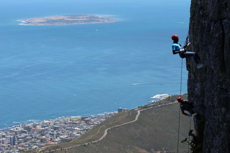 Cape Town: Table Mountain Abseiling Experience - What you see on the drop: Camps Bay, Clifton, and the Twelve Apostles