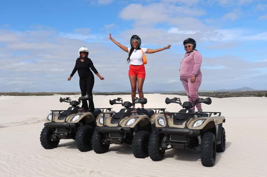 Cape Town: WILDX Atlantis Quad Dune Adventure and Photo Stop - Finding the yellow trailer and getting suited up