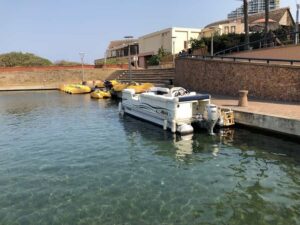 Durban Point Waterfront: Luxury Canal Boat Cruise - Views of uShaka and the Ithala Trade Centre from the water