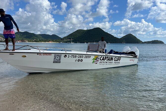 St. Lucia Private Boat to Soufriere:Snorkeling, Sightseeing,Beach - Stop 1: Jalousie Beach (Sugar Beach area) for sand time or snorkeling