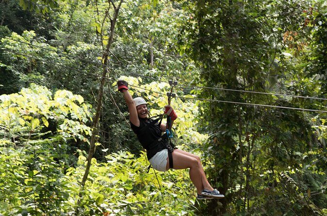 Treetop Adventure Park Canopy Tour - The zipline course: 12 zips, 20 platforms, and a net bridge