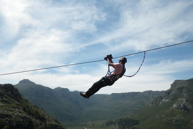 Zipline Cape Town - From Foot of Table Mountain Reserve - The canyon entrance: your first platform and that 270m cable